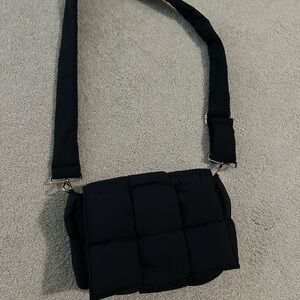 Black Quilted Crossbody Bag